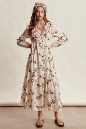 Wildflower Hour Smocked Maxi Dress in Ecru - product photo 5