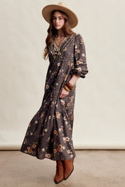 Wildflower Hour Smocked Maxi Dress in Mocha - product photo 2