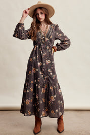Wildflower Hour Smocked Maxi Dress in Mocha - product photo 3