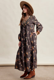 Wildflower Hour Smocked Maxi Dress in Mocha - product photo 7
