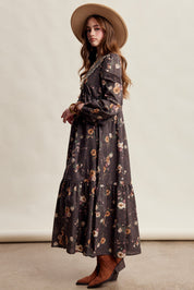 Wildflower Hour Smocked Maxi Dress in Mocha - product photo 8