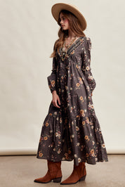 Wildflower Hour Smocked Maxi Dress in Mocha - product photo 9