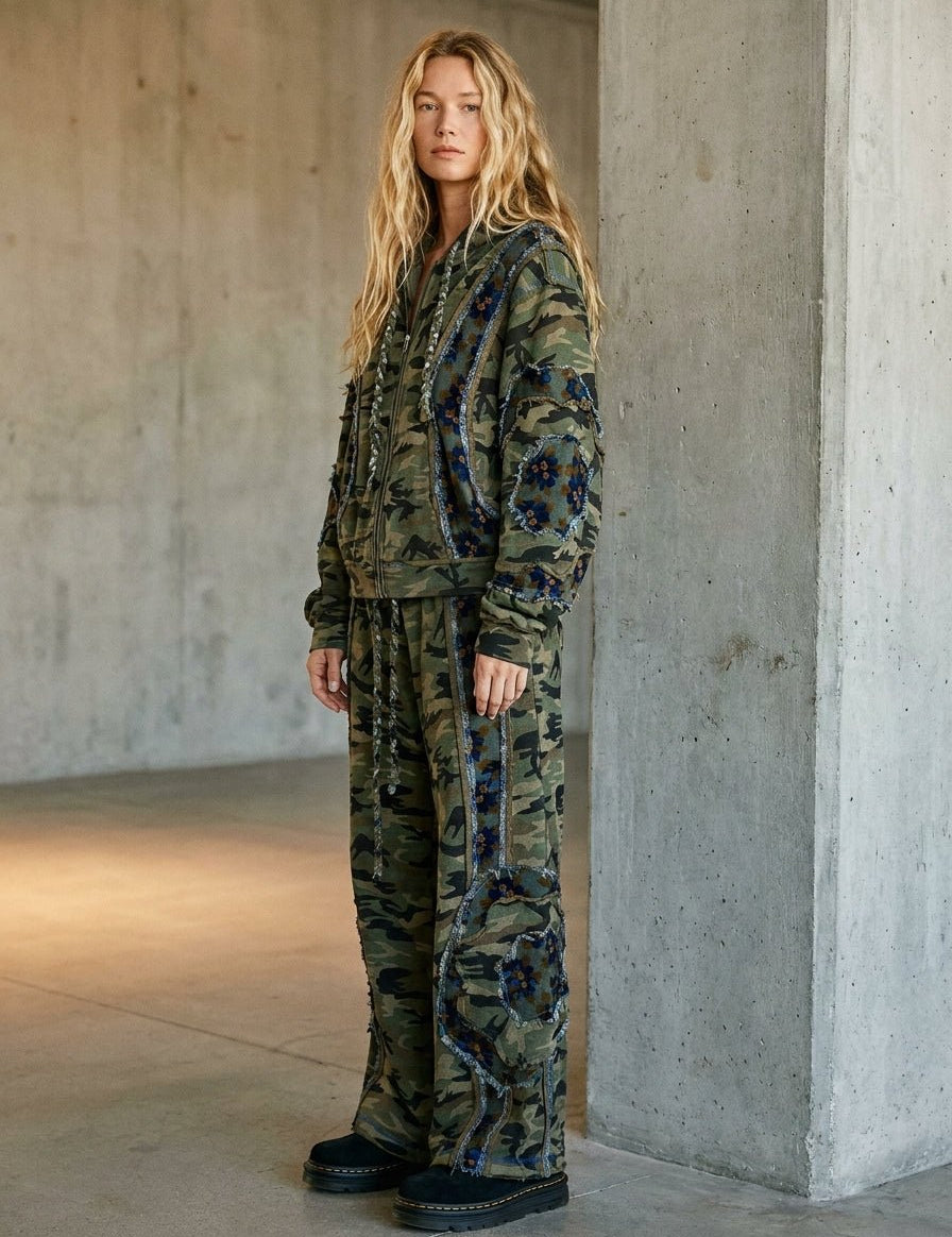 Wildflower Recon Camo Wide-Leg Lounge Pants - Westly