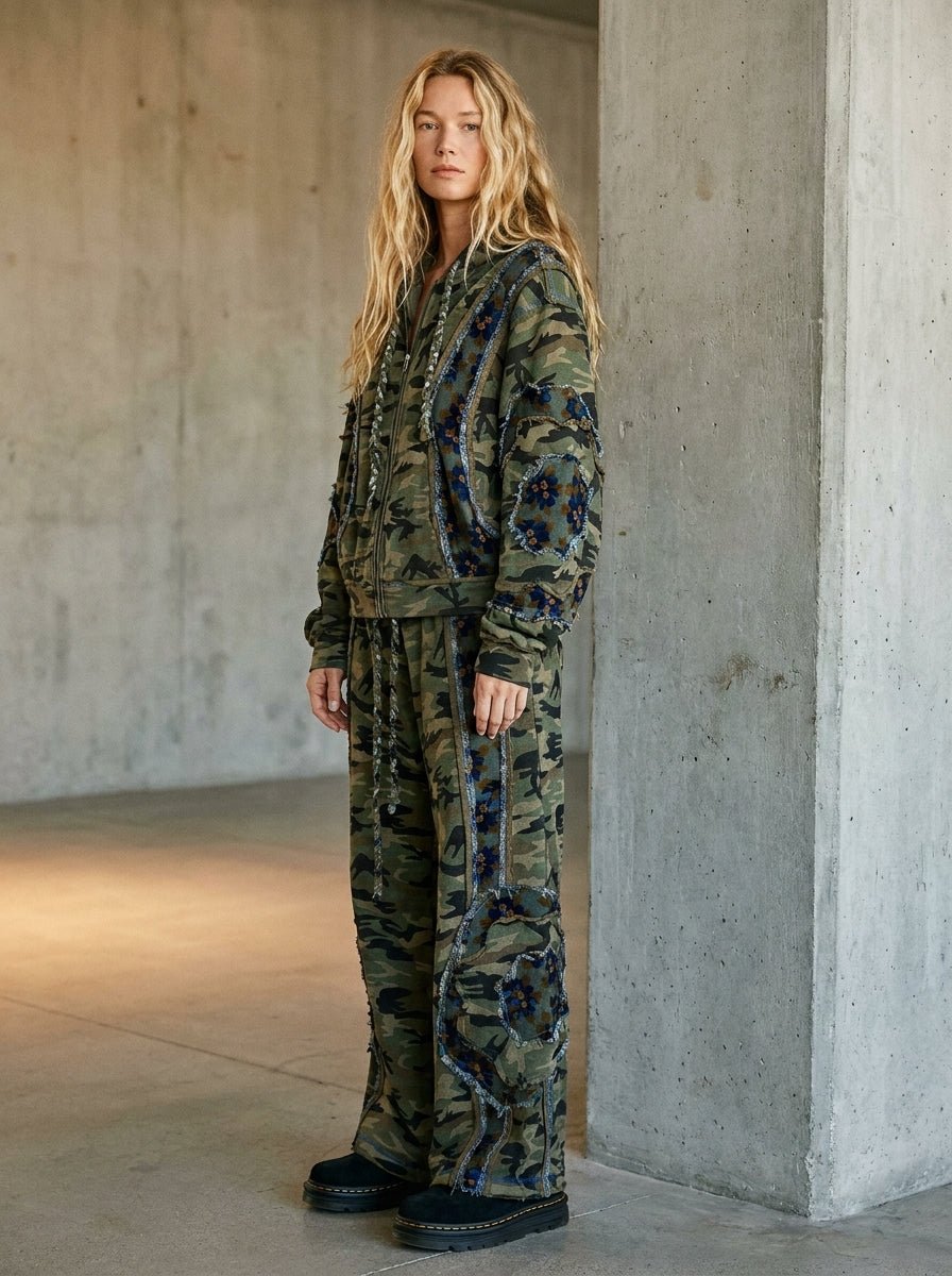 Wildflower Recon Camo Wide-Leg Lounge Pants - Westly