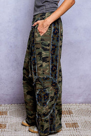 Wildflower Recon Camo Wide-Leg Lounge Pants - Westly