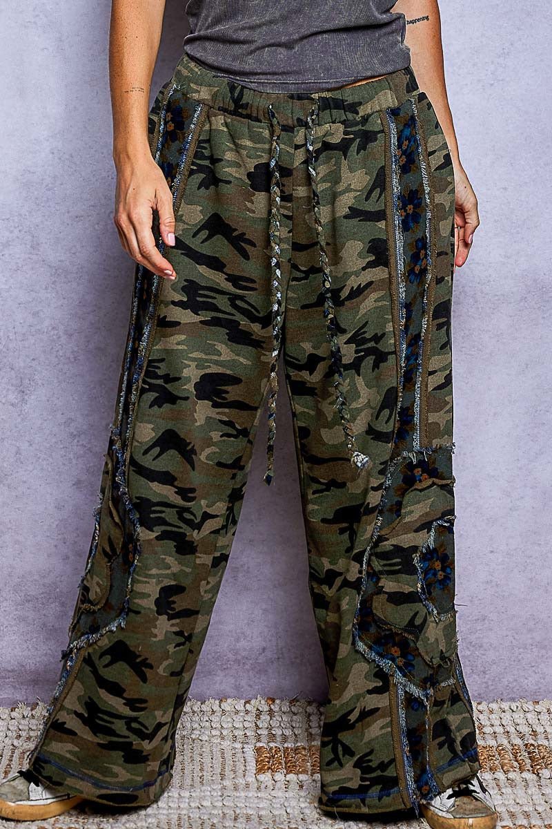 Wildflower Recon Camo Wide-Leg Lounge Pants - Westly