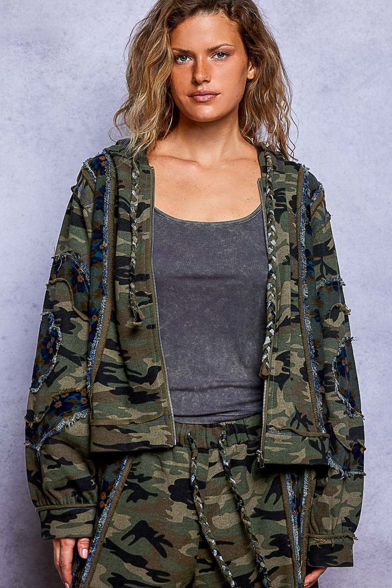 Wildflower Recon Camo Zip-Up Hoodie - Westly