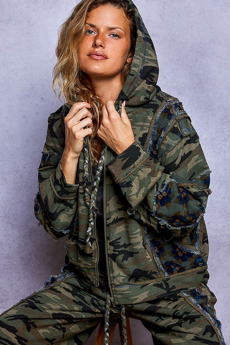 Wildflower Recon Camo Zip-Up Hoodie - Westly