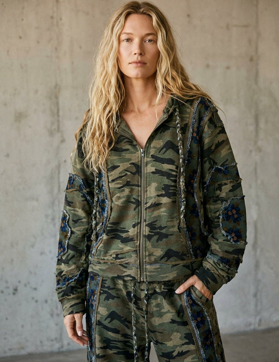 Wildflower Recon Camo Zip-Up Hoodie - Westly