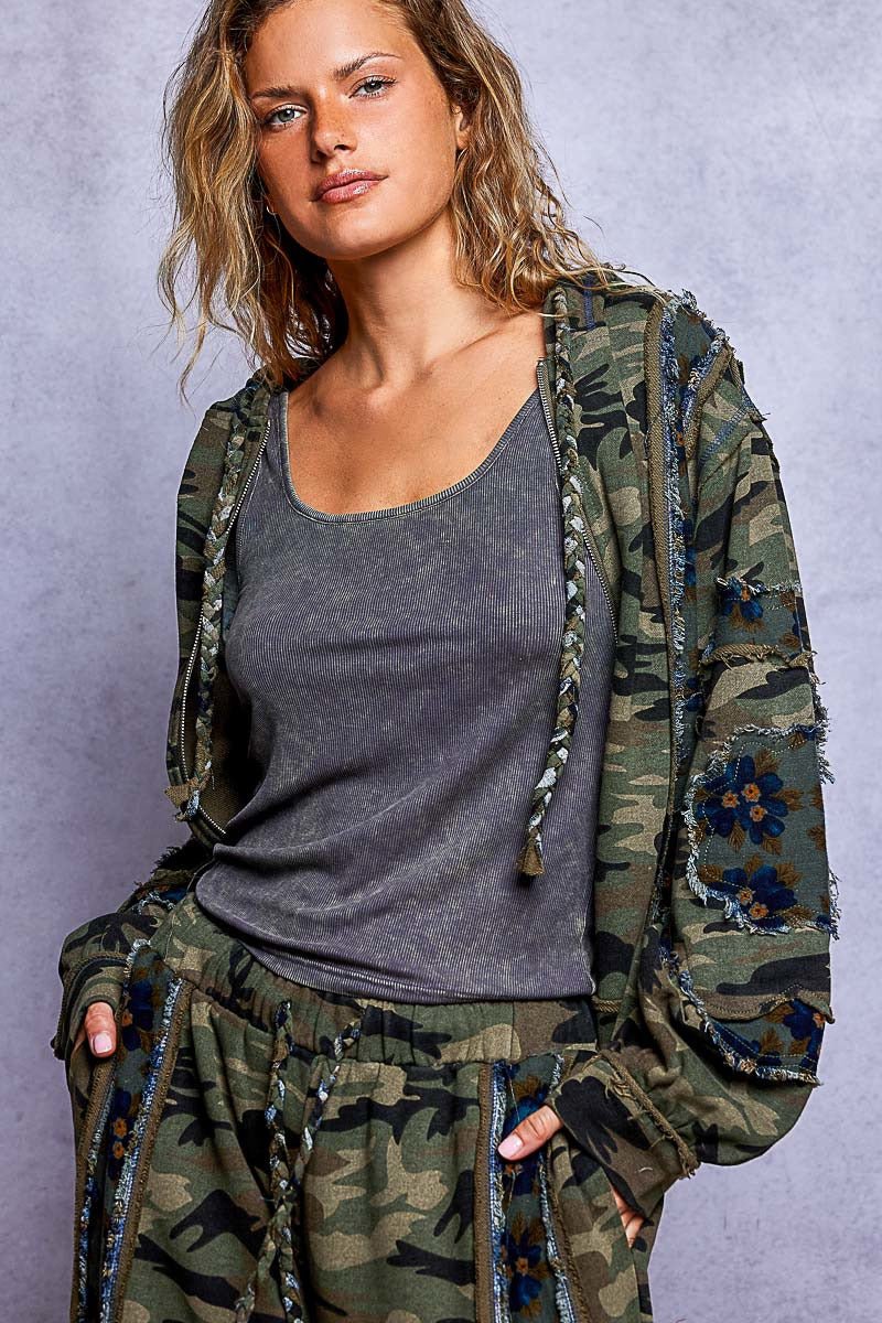 Wildflower Recon Camo Zip-Up Hoodie - Westly