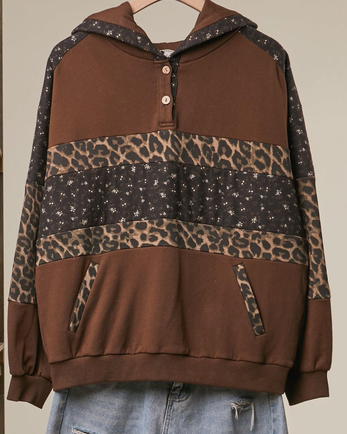Wildwood Leopard Colorblock Hoodie - Westly