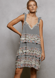 Willa Ruffled Patchwork Dress - Westly