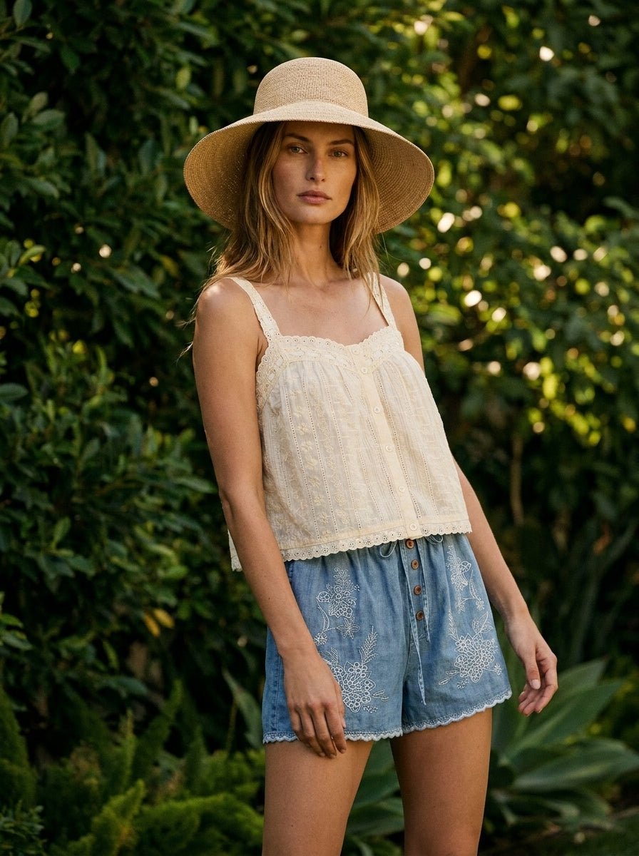 Willa Sleeveless Eyelet Tank - Westly