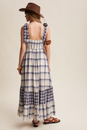 Willow Gingham Tiered Maxi Dress - Westly