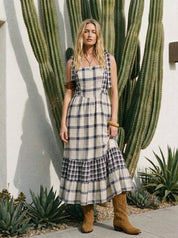 Willow Gingham Tiered Maxi Dress - Westly