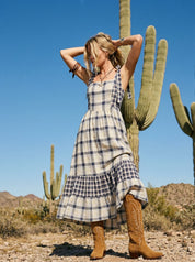 Willow Gingham Tiered Maxi Dress - Westly
