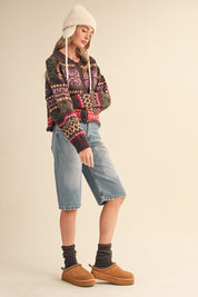 Winter Almanac Fair Isle Cardigan in Brown Multi - product photo 7
