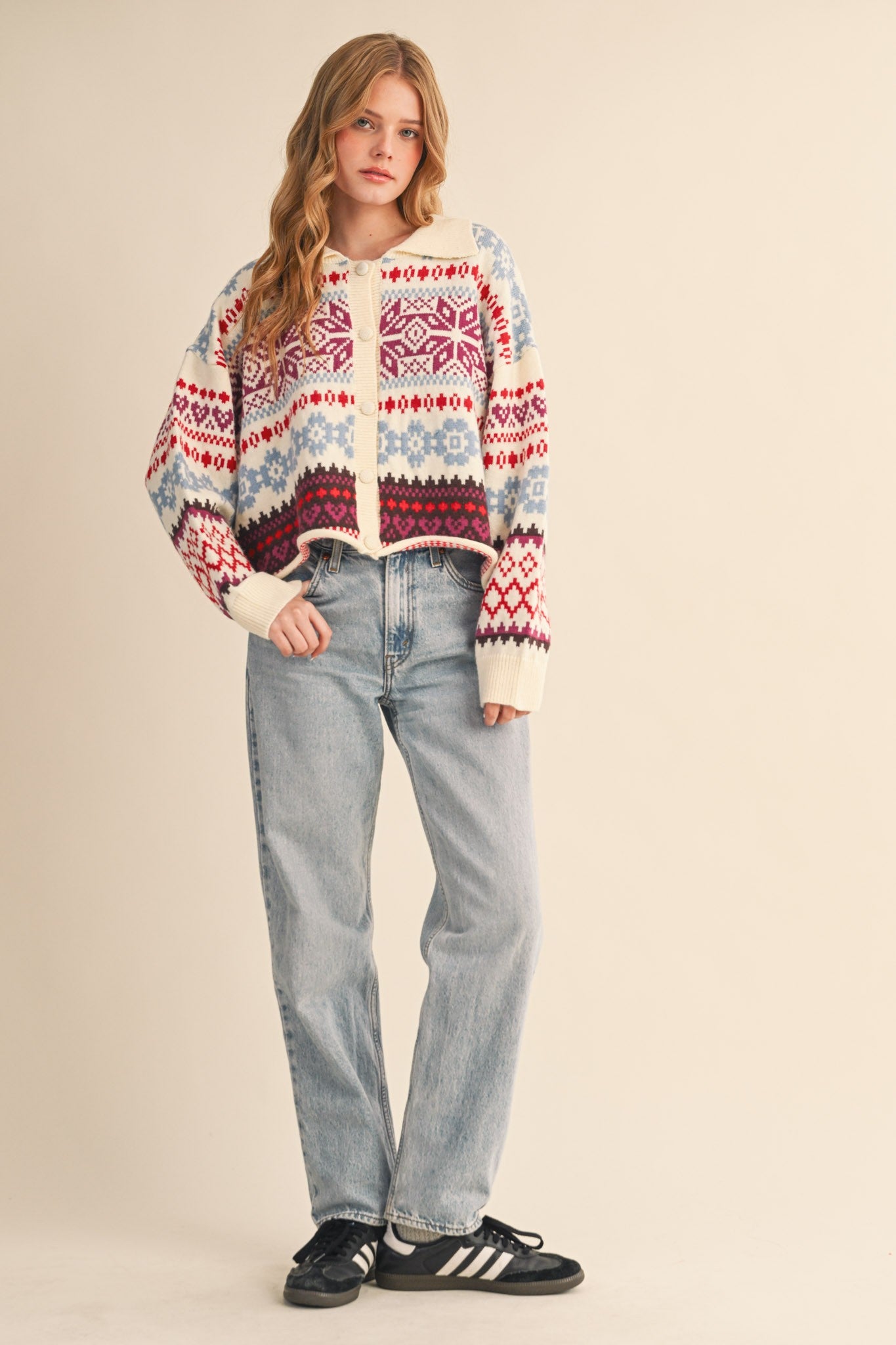 Winter Almanac Fair Isle Cardigan in Ivory Multi - product photo 6
