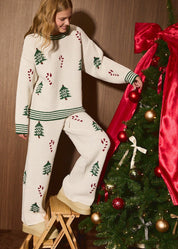 Winter Break Christmas Tree Knit Lounge Pants - Westly