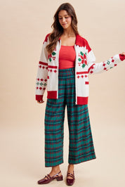 Winter Garland Intarsia Zip-Up Sweater - Westly