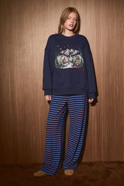 Winter Village Graphic Sweatshirt in Navy - product photo 4