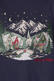 Winter Village Graphic Sweatshirt in Navy - product photo 5