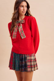 Winterberry Pleated Plaid Mini Skort - Westly