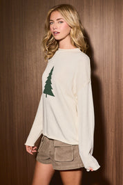 Wintergreen Rolled Neck Pine Tree Sweater - Westly