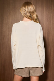 Wintergreen Rolled Neck Pine Tree Sweater in Ivory — product photo 03