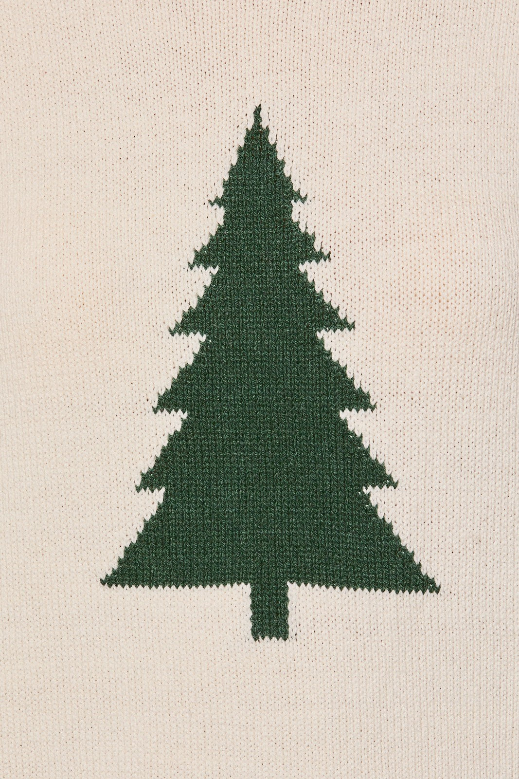 Wintergreen Rolled Neck Pine Tree Sweater in Ivory — product photo 07