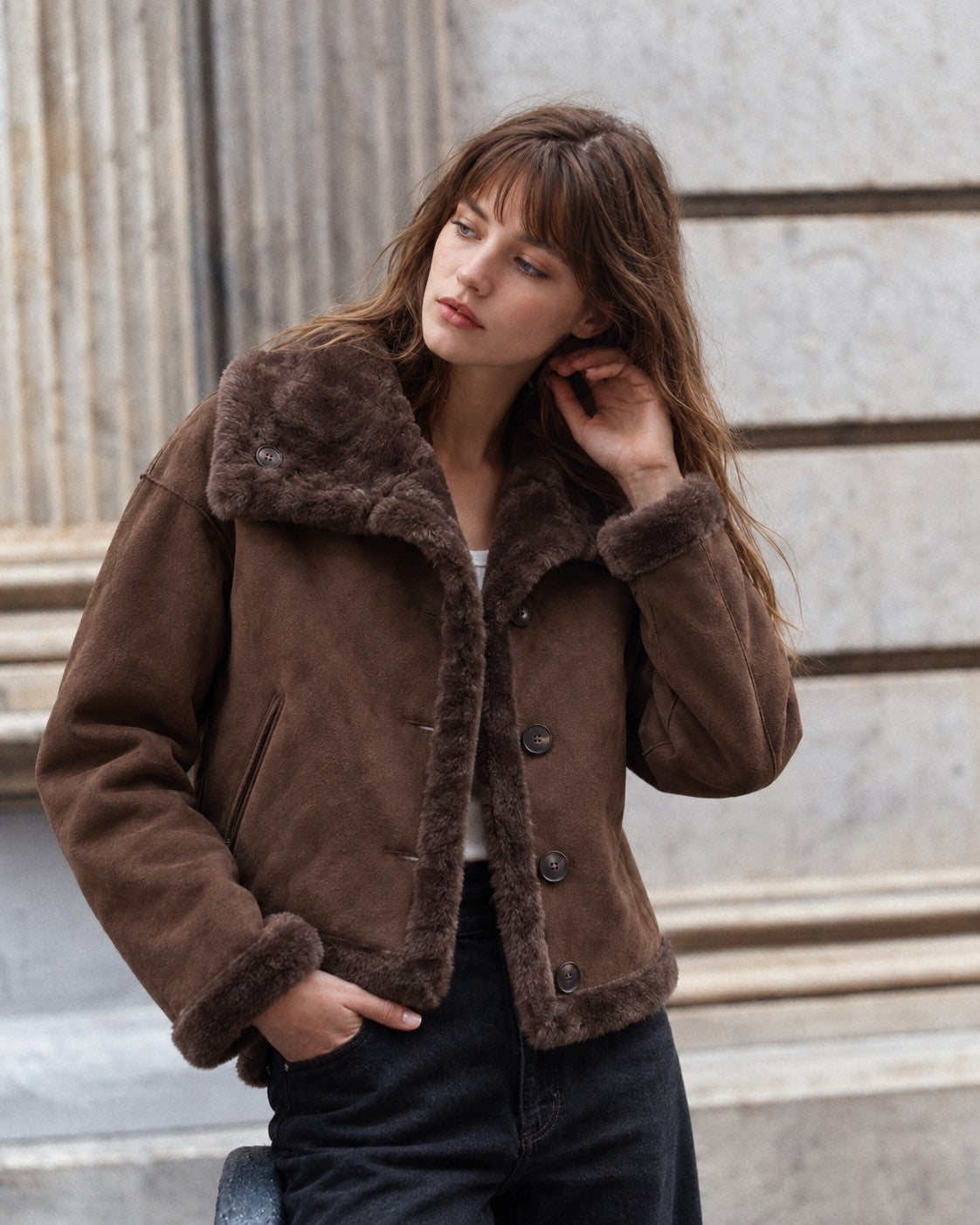 Winterhaven Reversible Shearling Coat - Brown