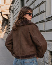 Winterhaven Reversible Shearling Coat - Brown