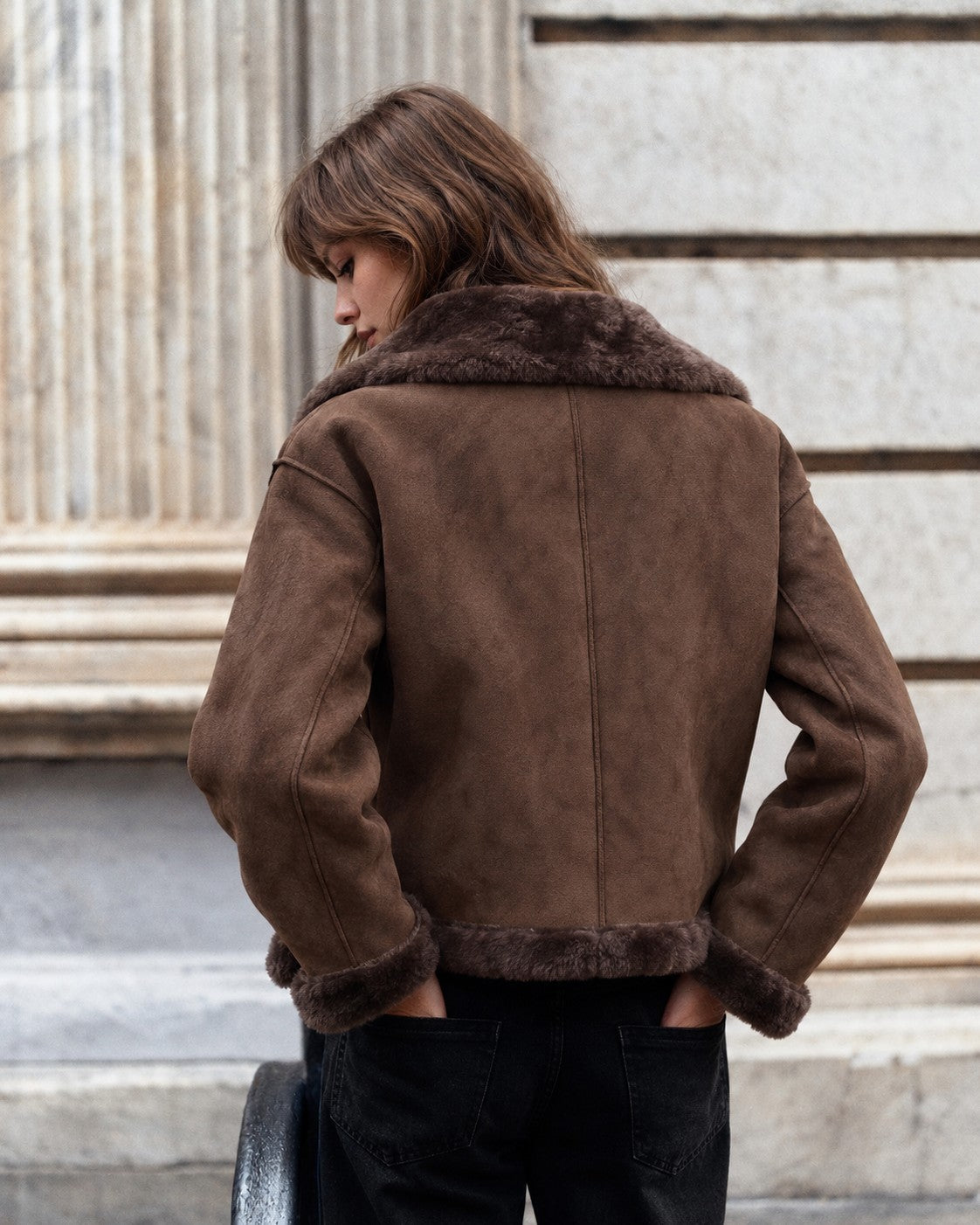 Winterhaven Reversible Shearling Coat - Brown
