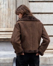 Winterhaven Reversible Shearling Coat - Brown