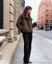 Winterhaven Reversible Shearling Coat - Brown