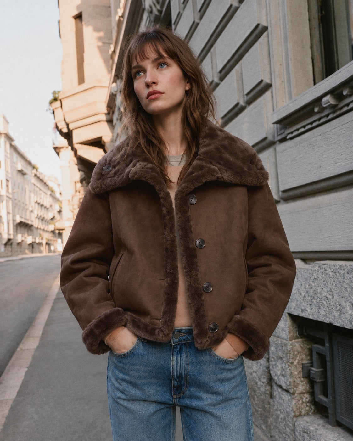 Winterhaven Reversible Shearling Coat - Brown