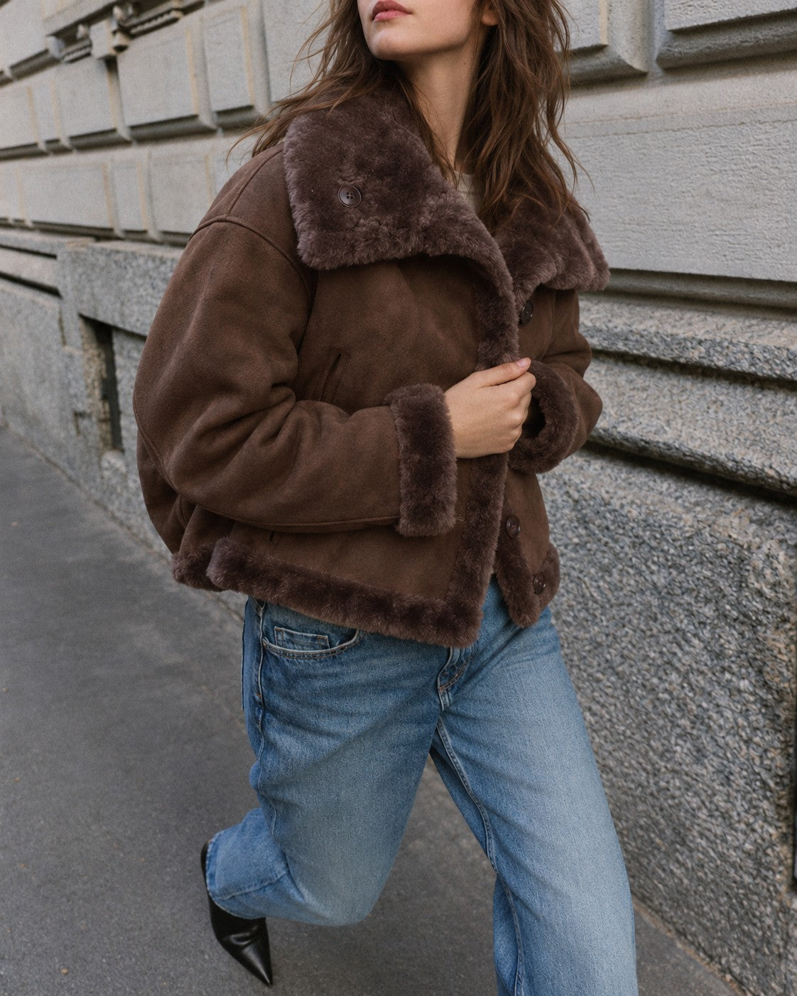 Winterhaven Reversible Shearling Coat - Brown