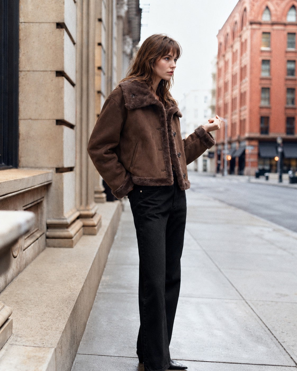 Winterhaven Reversible Shearling Coat - Brown