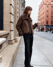 Winterhaven Reversible Shearling Coat - Brown