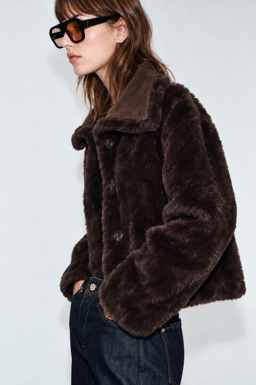 Winterhaven Reversible Shearling Coat - Brown