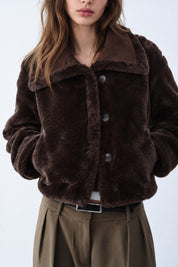Winterhaven Reversible Shearling Coat - Brown
