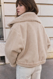 Winterhaven Reversible Shearling Coat - Taupe