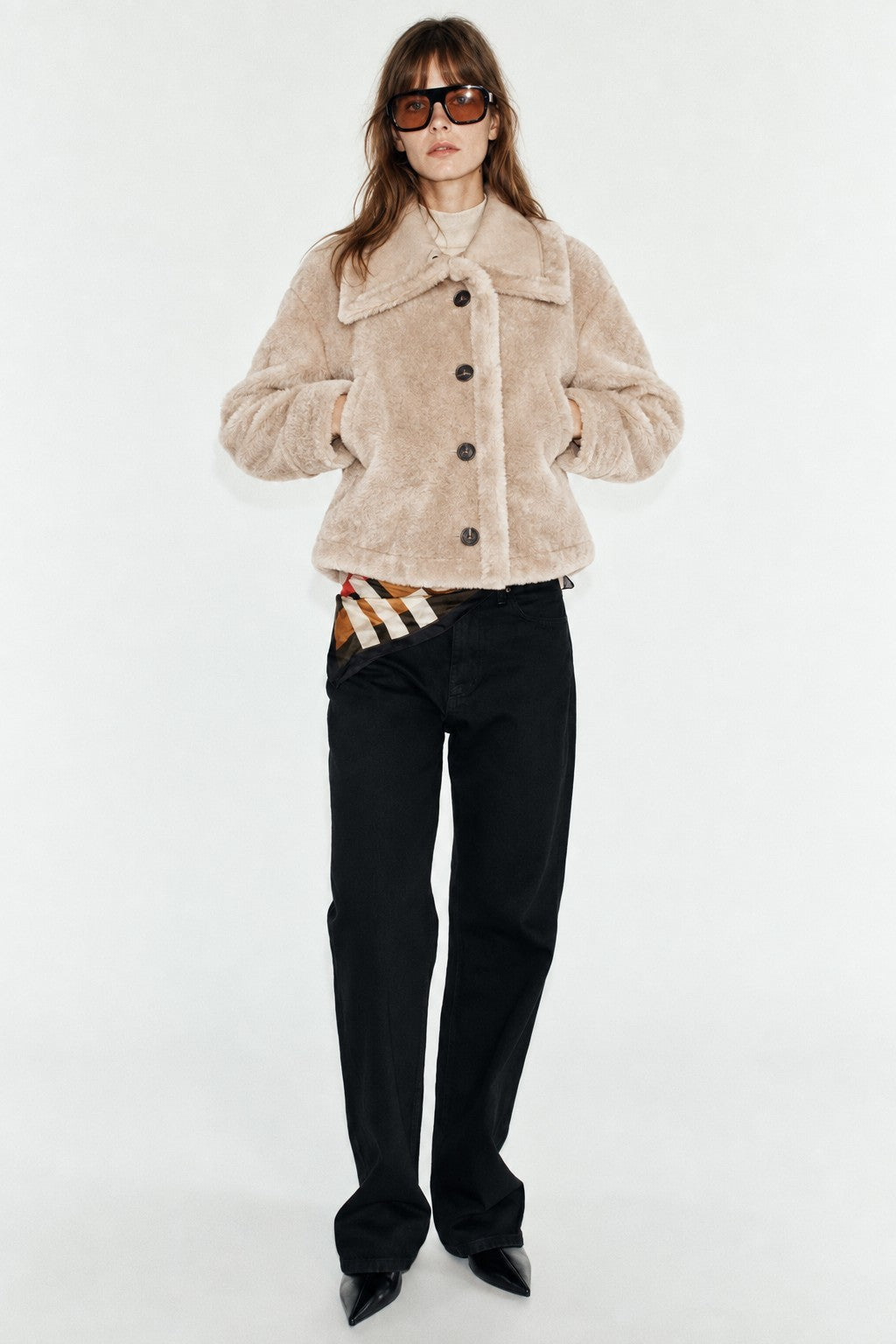 Winterhaven Reversible Shearling Coat - Taupe