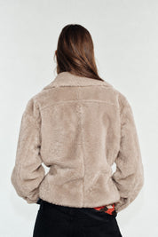Winterhaven Reversible Shearling Coat - Taupe
