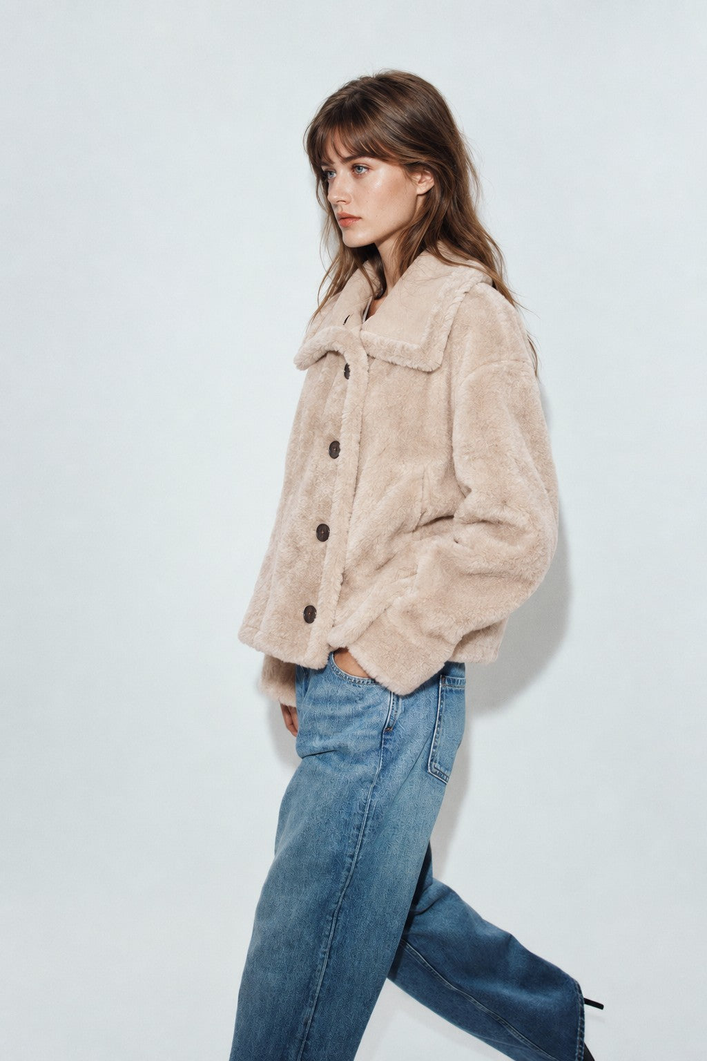 Winterhaven Reversible Shearling Coat - Taupe