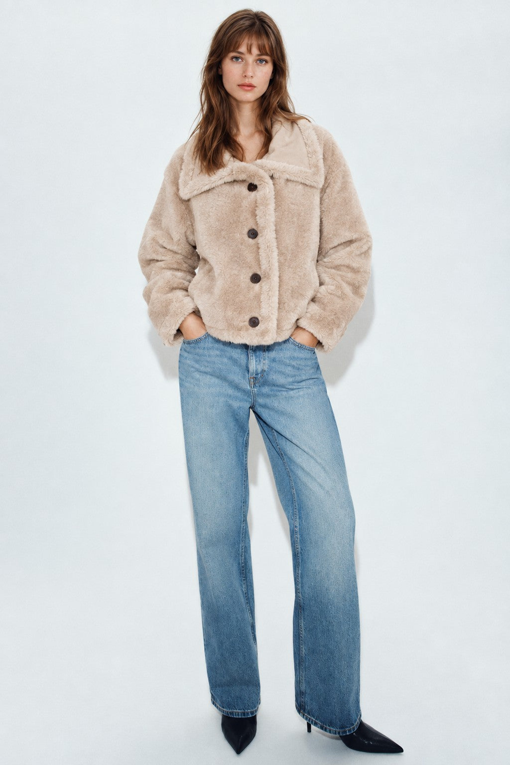 Winterhaven Reversible Shearling Coat - Taupe