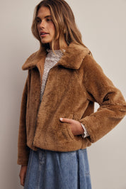 Winterlight Faux Fur Zip-Up Jacket - Westly