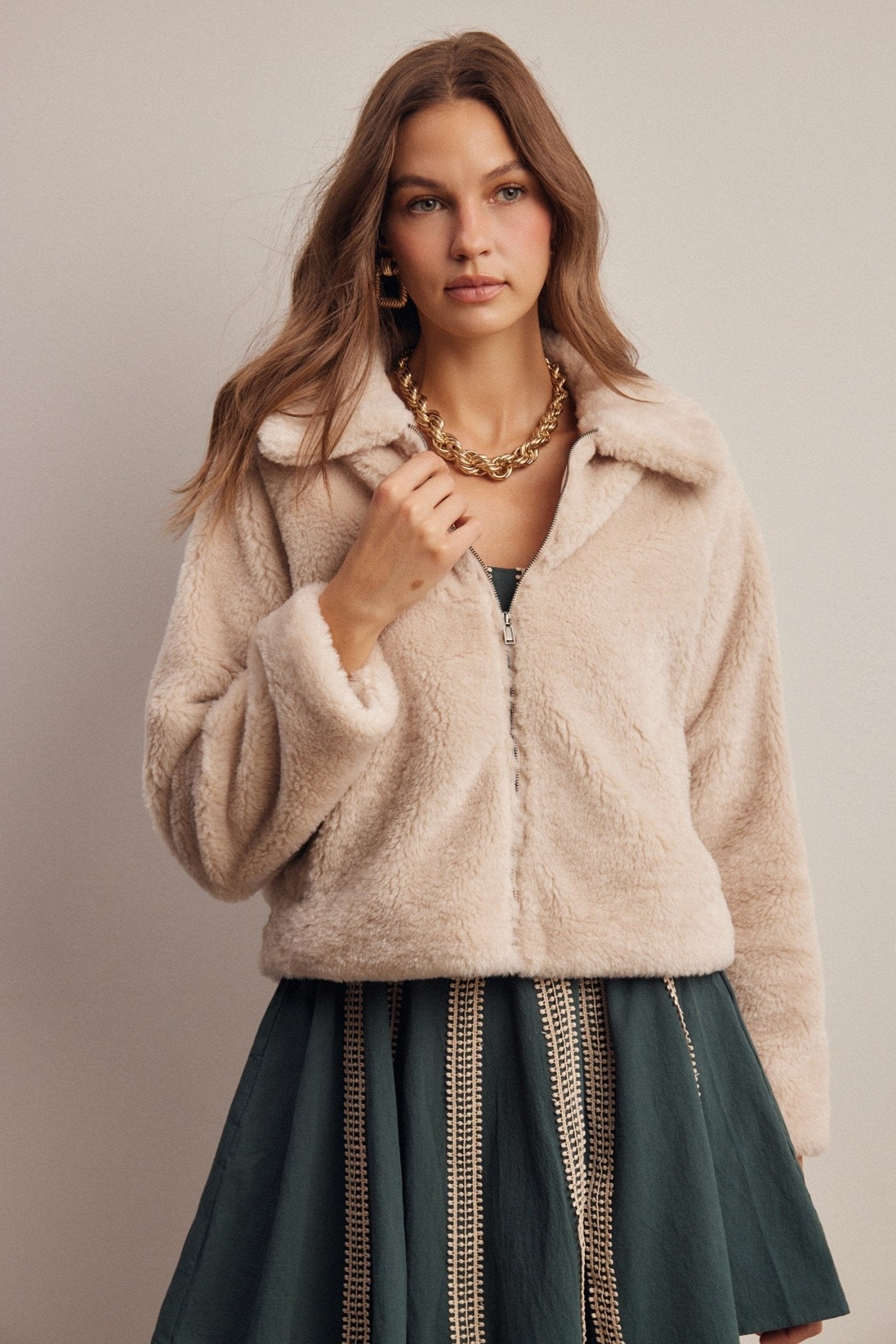 Winterlight Faux Fur Zip-Up Jacket - Westly