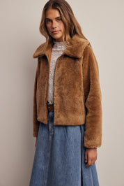 Winterlight Faux Fur Zip-Up Jacket - Westly