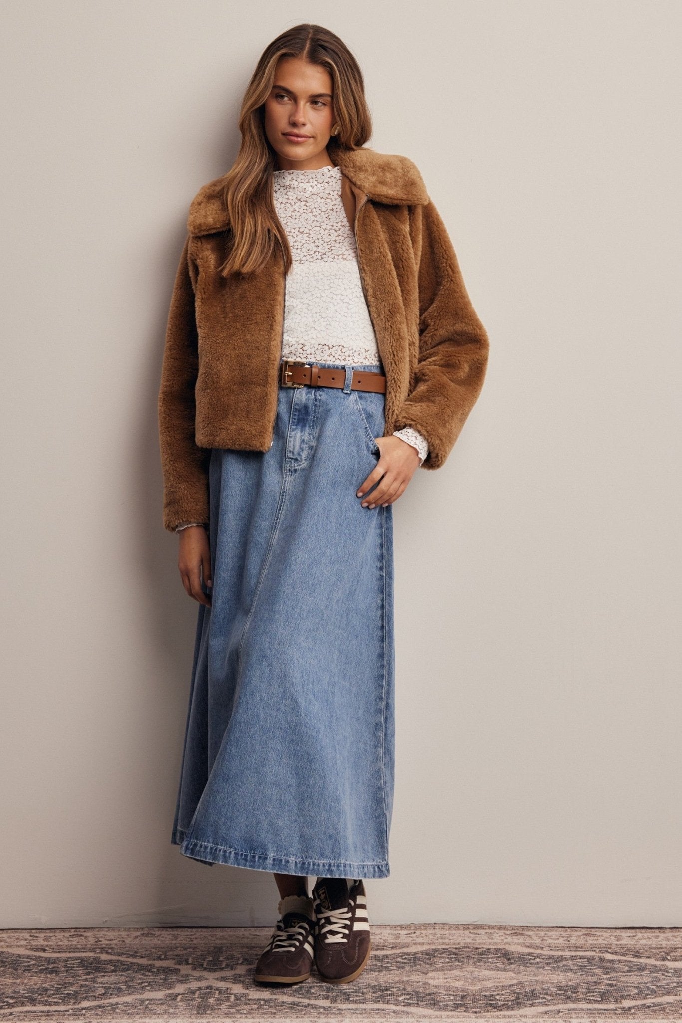 Winterlight Faux Fur Zip-Up Jacket - Westly